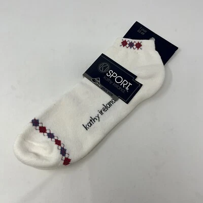VTG Kathy Ireland Sport Socks New In Package White Fitness Sock VTG USA sz 10-12 - Image 1 of 4