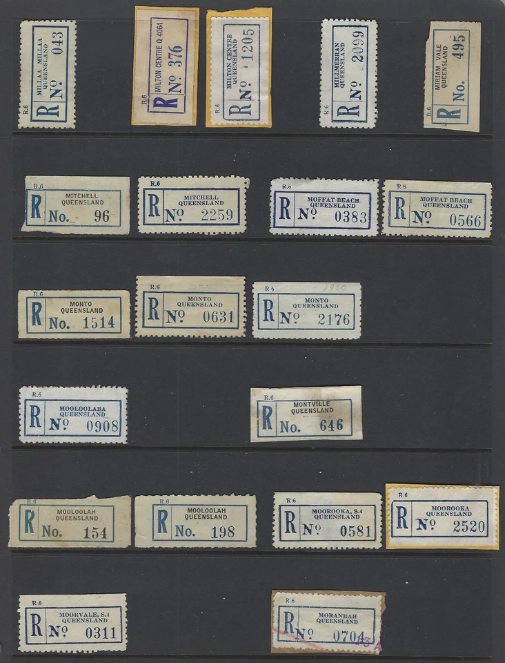Etiquetas de registro de Australia Queensland Millaa Millaa, Mitchell, Mooloolah ++ Foto 1 de 1