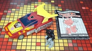 Vintage Hasbro Transformers G1 Targetmaster Hot Rod Complete w/Firebolt & Insts - Picture 1 of 9