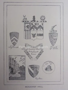 BEAUCHIEF HALL Derbyshire 1899 Print SCARSDALE HUNDRED Old Halls & Manors - Picture 1 of 2