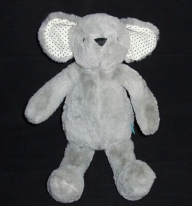 Manhattan Toy Gray Pattern Pals MOUSE White Polka Dot Ears Plush Stuffed Animal  - Picture 1 of 2