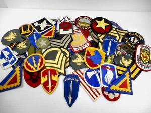 VINTAGE MILITARIA PATCH LOT WWII JR OTC ETC - Picture 1 of 6