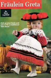 AUTUMN Fraulein Greta Doll Dress/Crochet Pattern INSTRUCTIONS ONLY - Picture 1 of 1