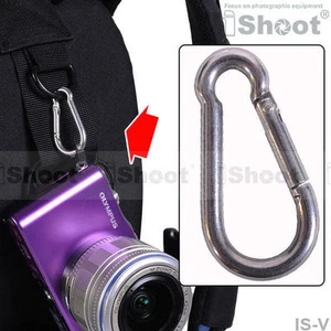 Edelstahl Haken Fessel für hängende Kamera&Objektiv zu Tasche Schnalle Schraube - Picture 1 of 1