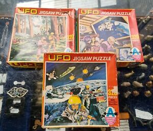 Set of 3 Vintage Gerry Anderson's UFO 320 Piece Jigsaws - 1970 - Missing Pieces