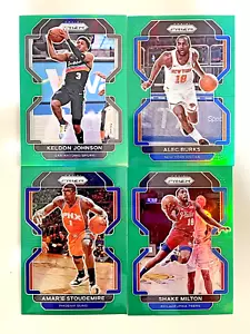 Lote de 4 tarjetas 2021-22 Panini Prizm NBA baloncesto veterano verde Prizm Sp - Imagen 1 de 1