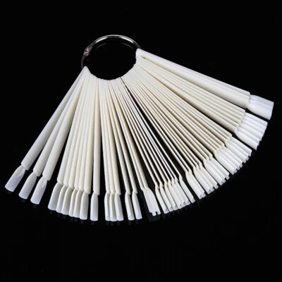 50PCS False Fake Nail Polish Colour Display Wheel Chart Sticks Tips Swatch - Image 1 of 4