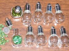 1 Tiny Cube Glass Fillable Pet memory wish locket potion small bottle Vial 