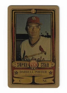 1983 Perma Graphics Gold Darrell Porter Kreditkartengröße Plastik Baseballkarte - Bild 1 von 2