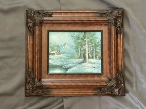 Quadro originale d'epoca firmato dall'artista T.Gery con cornice ornata - Foto 1 di 5