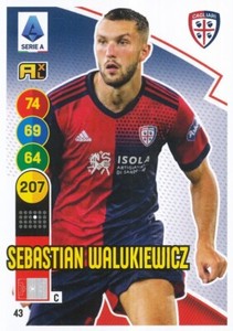 043 WALUKIEWICZ SEBASTIAN CAGLIARI POLAND CARD SANDWICHES ADRENALYN FOOTBALLERS 2022