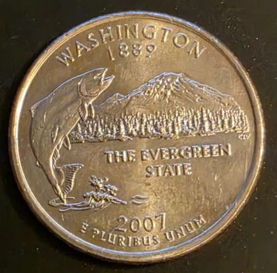 2007-P Washington Statehood Quarter circulated AU / MS - Image 1 of 2