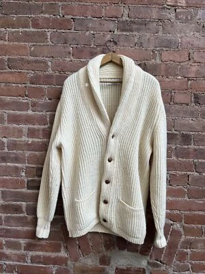 Vintage Pringle 100% Wool Sweater Size Large, Vanilla Ribbed 80’s Grandeur MSSV - Image 1 of 4