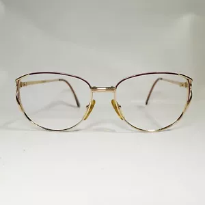 Vintage Gucci GG 2273 Z40 Purple Gold Eyeglasses Frames 57-17 135 Women w Case - Picture 1 of 11