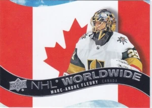 20/21 UD..MARC-ANDRE FLEURY..WORLDWIDE..# WW-12..GOLDEN KNIGHTS..COMBINED SHIP - Picture 1 of 1