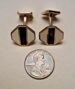 Tiffany & Co Paloma Picasso White & Black Enameled Sterling 925 Cufflinks - Picture 1 of 15