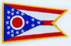 OHIO AMERIKANISCHE USA FLAGGE PATCH ABZEICHEN BÜGELBILD NEU BESTICKT - Bild 1 von 1