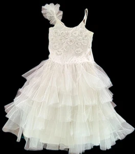 Vestido Tutu Du Monde Blanco Tul Tutú Talla 10-11 Boda Murciélago Mitzvá Comunión - Imagen 1 de 12