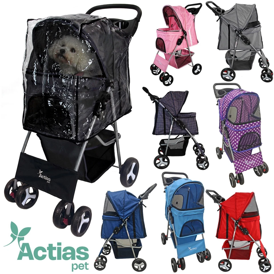 Pet Stroller Dog Cat Puppy Pram Pushchair Travel Cart Jogging Buggy Carrier  - Image 1 of 4