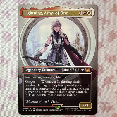 Lightning, Army of One (0320) (Borderless) Final Fantasy Regular NM Mythic FIN - Image 1 of 4
