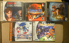 Sega Dreamcast Lot: Sonic Adventure, Resident Evil Code Veronica, Shenmue, More!