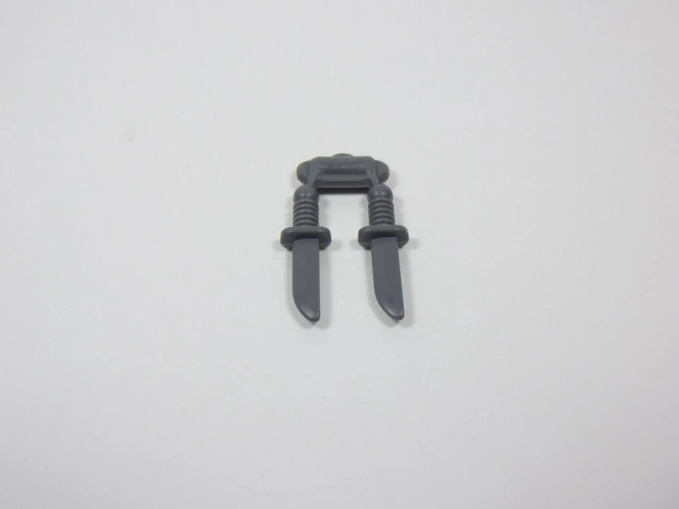 LEGO Lote de 2 Minifigura Arma Daga Cuchillo Bowie Gris Azulado Oscuro A6 Foto 1 de 1
