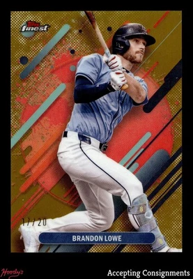 2025 Finest Gold Refractors #204 Brandon Lowe 17/20 Rare RAYS - Image 1 of 2
