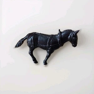 1960s Half Shell Dark Mini Plastic Horse - Picture 1 of 5
