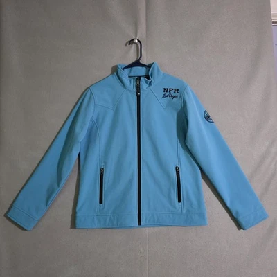 Jaqueta feminina NFR Las Vegas National Finals Rodeo 2016 macia zíper completo tamanho G - Imagem 1 de 4