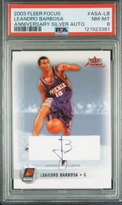 2003 Fleer Focus Leonardo Barbosa ASA-LB SILVER AUTO /50 PSA 8 POP 1!! - Bild 1 von 1