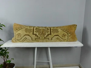 Long Lumbar Pillow Turkish Rug Pillow Decorative Bed Pillow Body Pillow Bench P - Picture 1 of 10