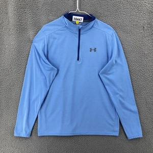 Under Armour 1/4 Zip Pullover Sweatshirt tailliert Herren Gr. Large hellblau 10447 - Bild 1 von 8