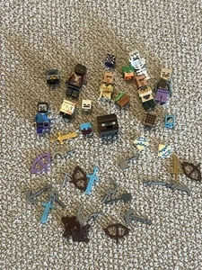 Assorted Lego Minecraft Blocks Minifigures And Tools Lot - Picture 1 of 6