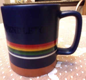 Pendleton Dark Blue with Rainbow Stripes Coffee Mug- New - Picture 1 of 4