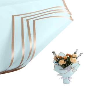 20 Sheets Flower Wrapping Paper Waterproof Florist Supplies Wedding Blue - Picture 1 of 7
