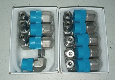 Stainless Swagelok Male 90° Elbow, SS-400-2-8, 1/4" OD X 1/2" M-NPT (Lot of 17) - Image 1 of 3