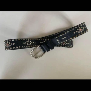 Isabel Marant Studded Western Leather Belt Black Size L - Picture 1 of 8