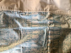 Vintage Cotton Pillowcase - Aqua Abstract - Picture 1 of 1