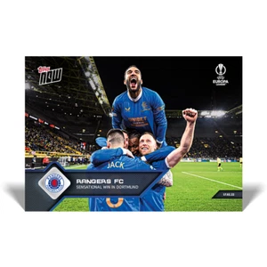 Topps NOW UEL 21/22 - Tarjeta 024 - Rangers FC - Sensacional victoria en Dortmund - Imagen 1 de 2