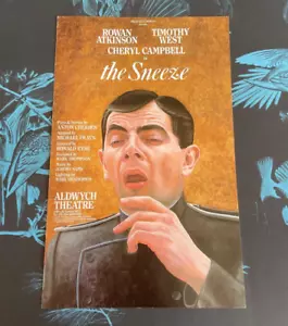 Manual publicitario de obra de teatro Rowan Atkinson The Sneeze vintage Aldwych - Imagen 1 de 2