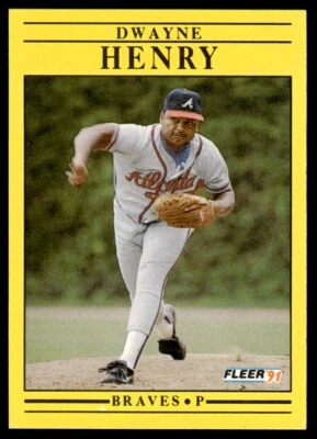 1991 Fleer Baseball Card Dwayne Henry Atlanta Braves #692 - Image 1 of 2