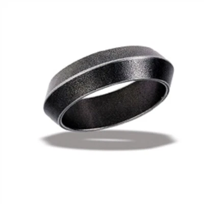 Anillo de acero inoxidable acorazado gris canto banda - embalaje de regalo gratis Foto 1 de 4