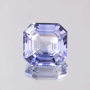 Natural Flawless Ceylon Light Blue Sapphire Asscher Cut Loose Gemstone 5.40 Ct - Imagen 1 de 6