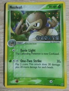 2005 Pokemon Holographic EX Deoxys Set Nuzleaf - Picture 1 of 1