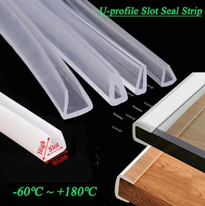 Silicone U-profile Slot Edge Protection Strip Frame Edging Trim Sealing White - Picture 1 of 7