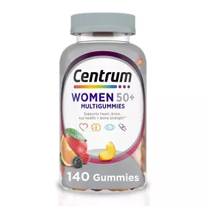 Centrum Women 50 plus Multivitamin Supplement Gummies, Assorted Fruit, 140 Count - Picture 1 of 11