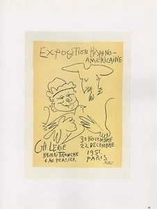 1989 VINTAGE "HISPANO AMERICAINE 1" PICASSO MOURLOT Color offset Lithograph - Picture 1 of 1