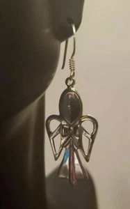 Beautiful Sterling Silver 925 Angel Dangle Earrings - Picture 1 of 6