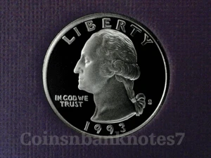 1993-S Washington Quarter Proof DCAM - Bild 1 von 1