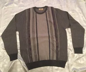 Montechiaro Wool Blend Crewneck Men's Sweater, Made in Italy - Picture 1 of 6